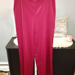 Anne Klein Women's Fuchsia Straight Leg Pants